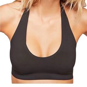 Free People Intimately Black Halter Bralette Size Large